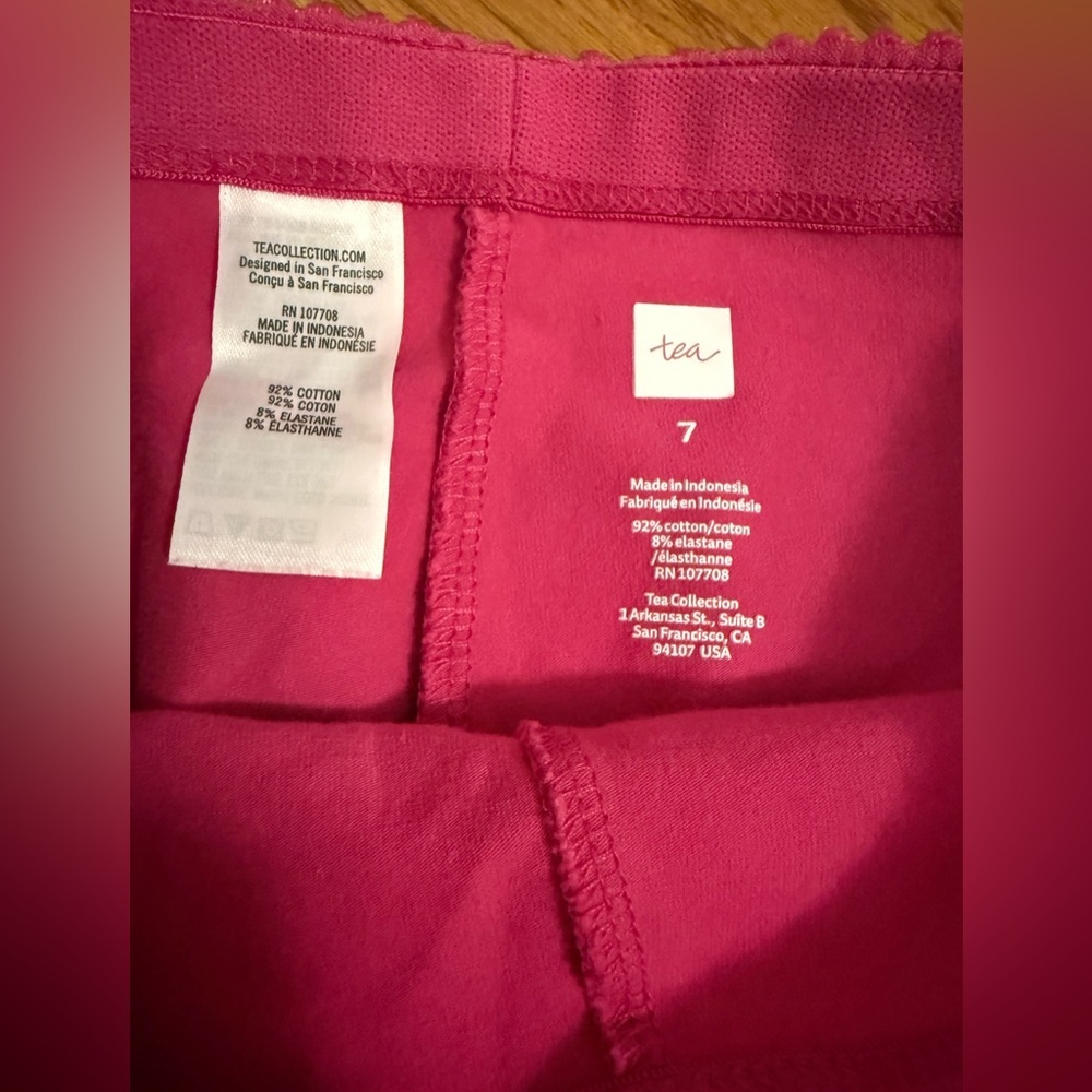 Tea Collection Size 7 Cropped Leggings Bundle of 4 pairs - Picture 7 of 11
